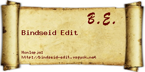 Bindseid Edit névjegykártya